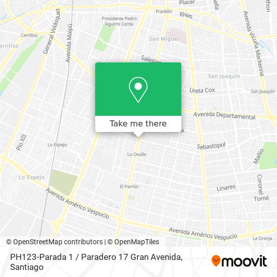 Mapa de PH123-Parada 1 / Paradero 17 Gran Avenida