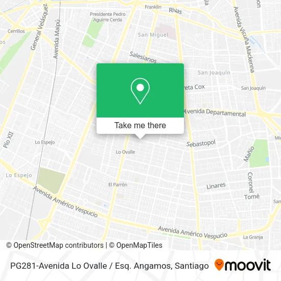 PG281-Avenida Lo Ovalle / Esq. Angamos map