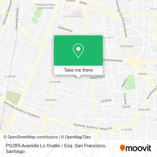 PG285-Avenida Lo Ovalle / Esq. San Francisco map