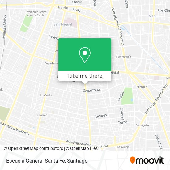 Escuela General Santa Fé map