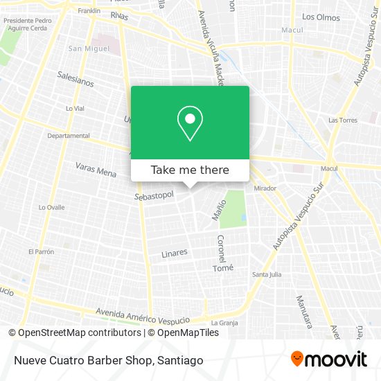 Nueve Cuatro Barber Shop map