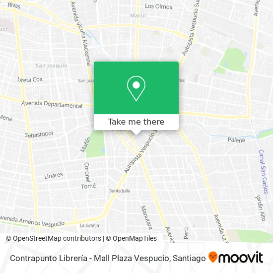Contrapunto Librería - Mall Plaza Vespucio map