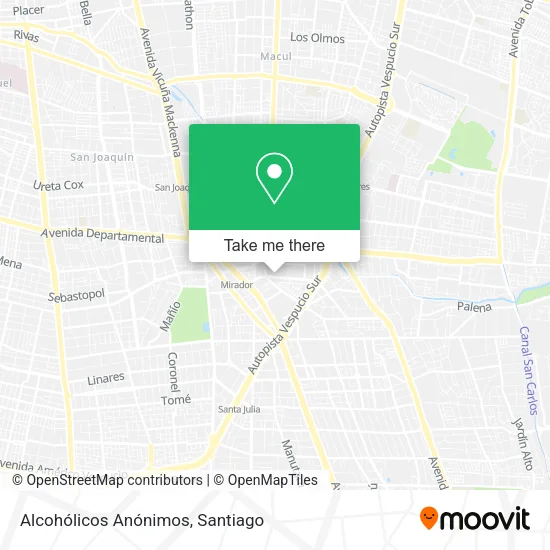 Mapa de Alcohólicos Anónimos
