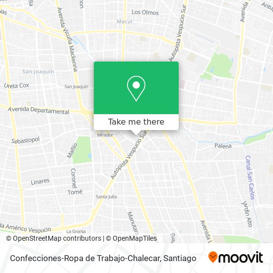 Mapa de Confecciones-Ropa de Trabajo-Chalecar