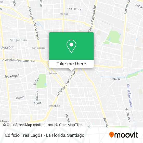 Edificio Tres Lagos - La Florida map