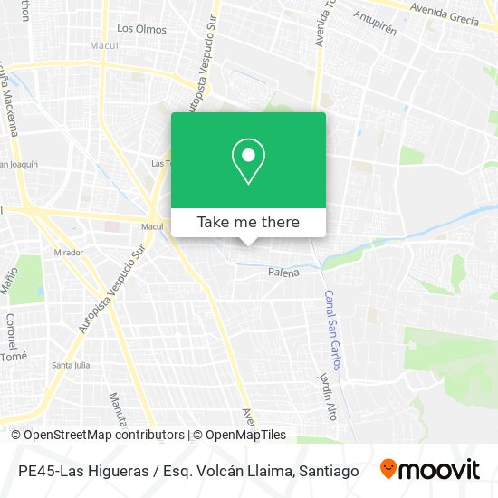 PE45-Las Higueras / Esq. Volcán Llaima map