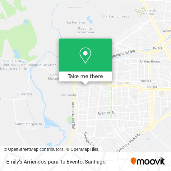 Emily's Arriendos para Tu Evento map