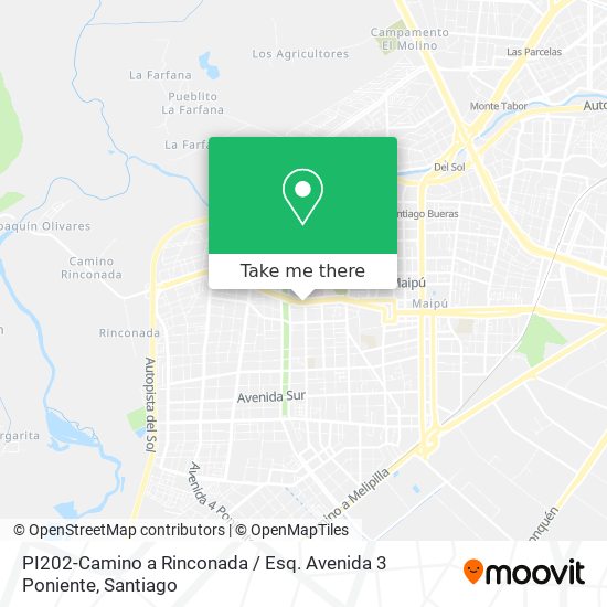 PI202-Camino a Rinconada / Esq. Avenida 3 Poniente map