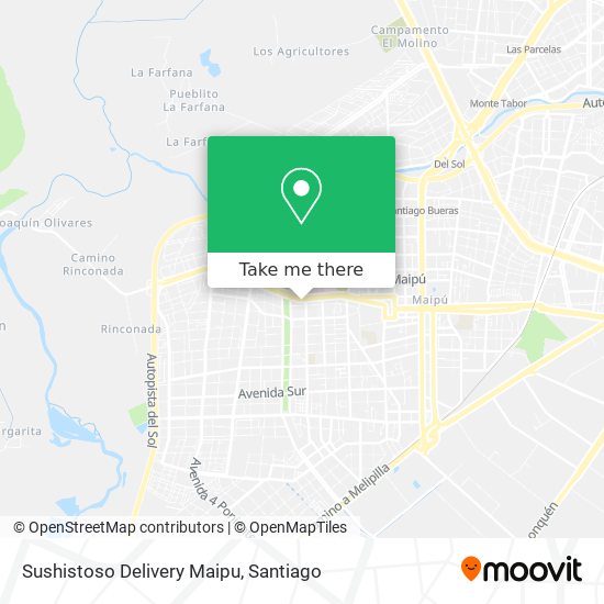 Sushistoso Delivery Maipu map