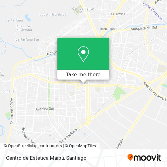 Mapa de Centro de Estetica Maipú