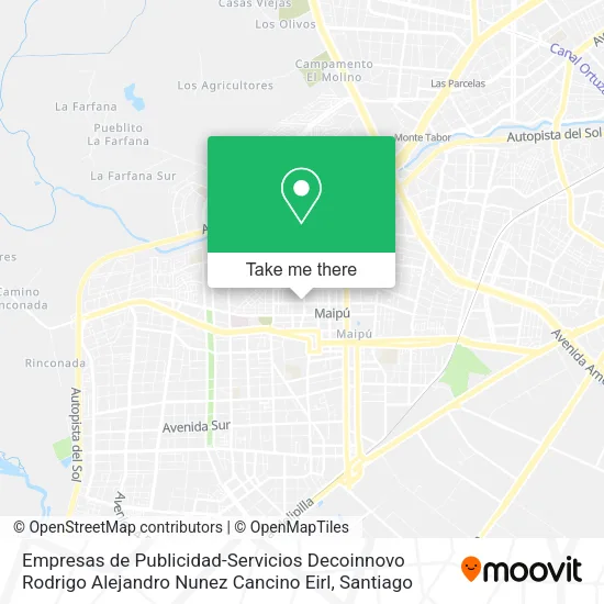 Empresas de Publicidad-Servicios Decoinnovo Rodrigo Alejandro Nunez Cancino Eirl map