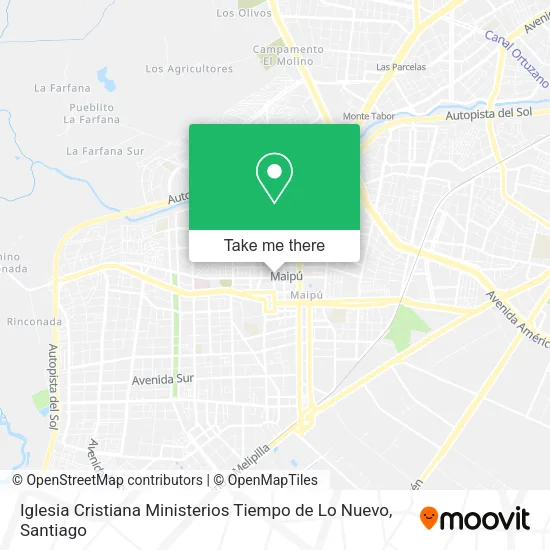 Iglesia Cristiana Ministerios Tiempo de Lo Nuevo map