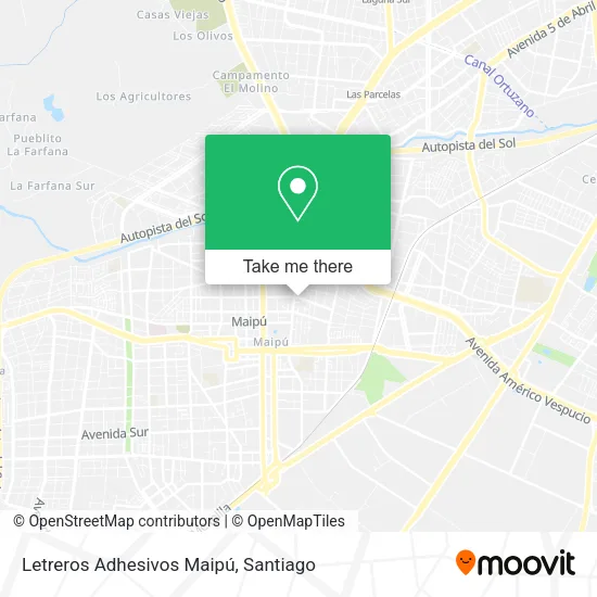 Letreros Adhesivos Maipú map