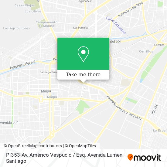 PI353-Av. Américo Vespucio / Esq. Avenida Lumen map