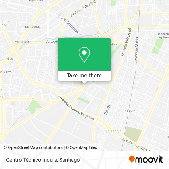 Mapa de Centro Técnico Indura