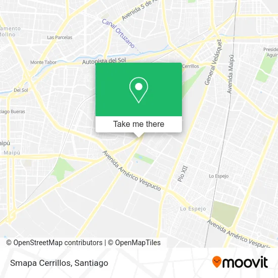 Smapa Cerrillos map