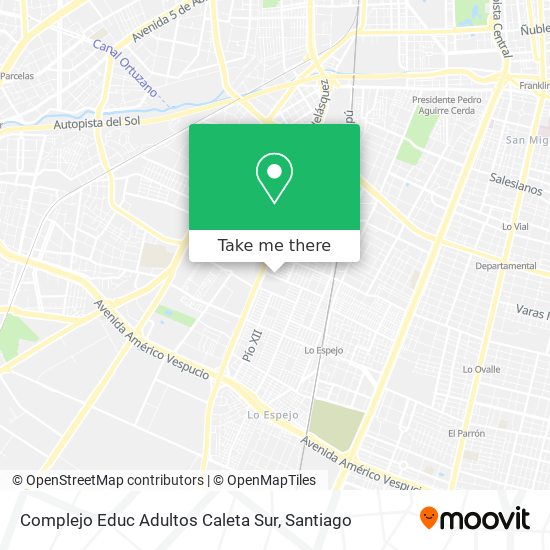 Mapa de Complejo Educ Adultos Caleta Sur