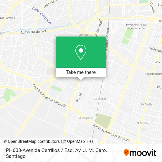 PH603-Avenida Cerrillos / Esq. Av. J. M. Caro map