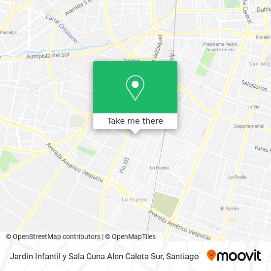 Mapa de Jardin Infantil y Sala Cuna Alen Caleta Sur