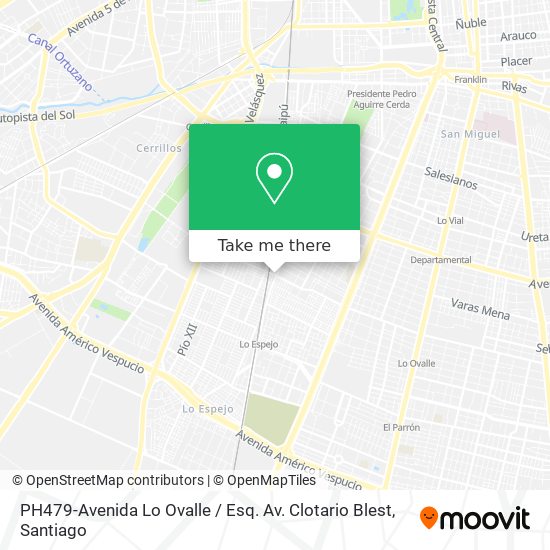 Mapa de PH479-Avenida Lo Ovalle / Esq. Av. Clotario Blest