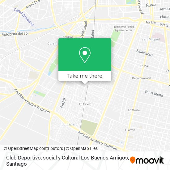 Club Deportivo, social y Cultural Los Buenos Amigos map