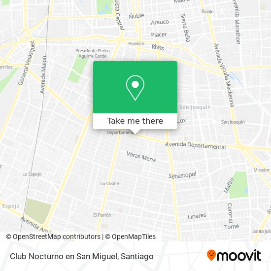 Club Nocturno en San Miguel map