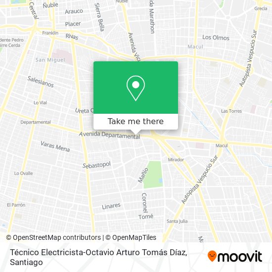 Técnico Electricista-Octavio Arturo Tomás Díaz map