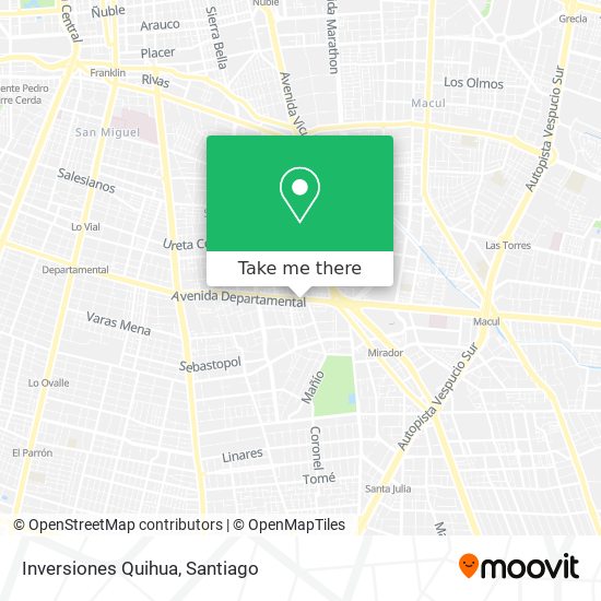 Inversiones Quihua map
