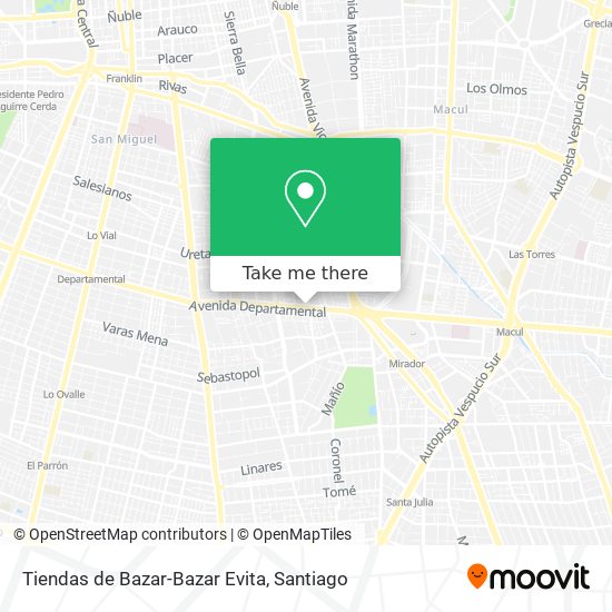 Tiendas de Bazar-Bazar Evita map