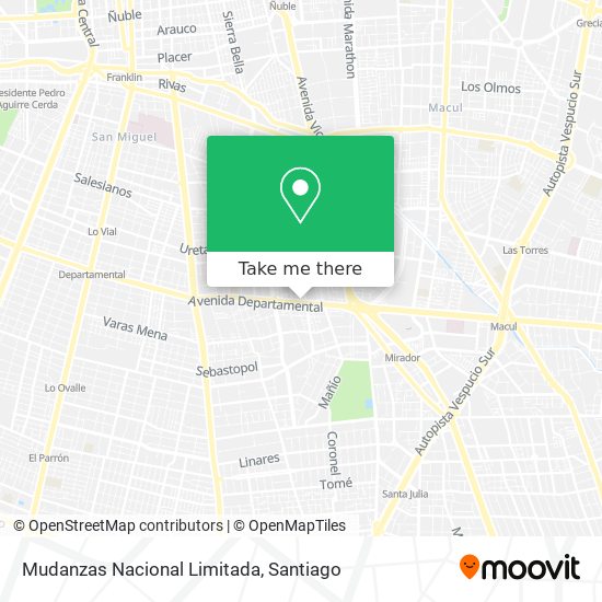 Mudanzas Nacional Limitada map