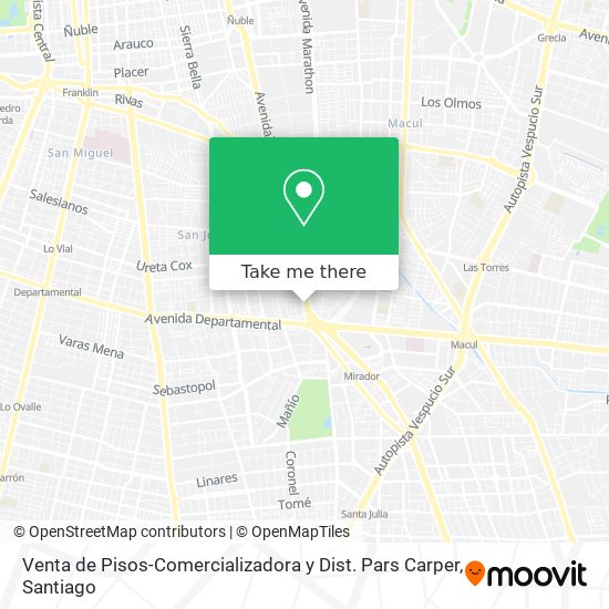 Venta de Pisos-Comercializadora y Dist. Pars Carper map