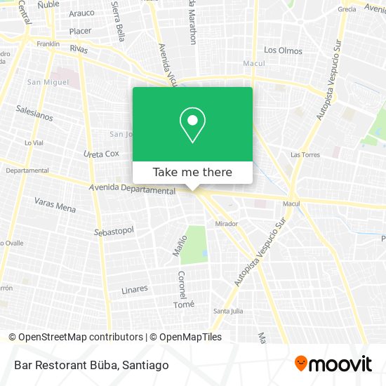Mapa de Bar Restorant Büba