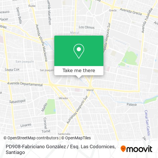 Mapa de PD908-Fabriciano González / Esq. Las Codornices