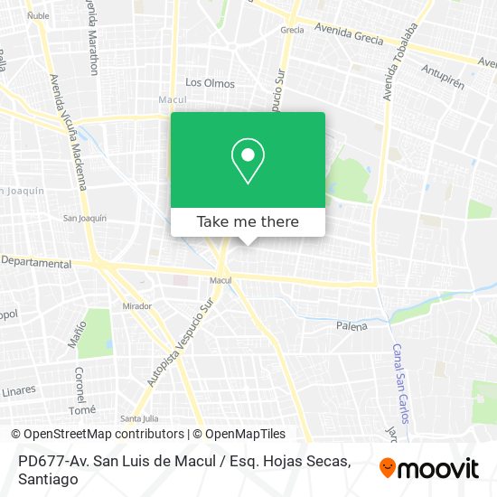 PD677-Av. San Luis de Macul / Esq. Hojas Secas map
