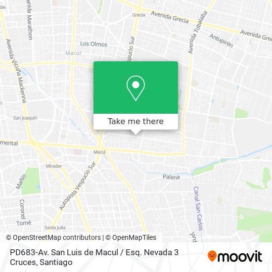 Mapa de PD683-Av. San Luis de Macul / Esq. Nevada 3 Cruces