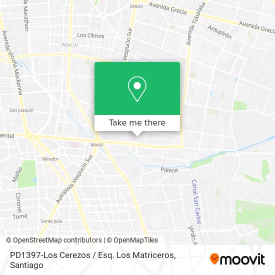 PD1397-Los Cerezos / Esq. Los Matriceros map