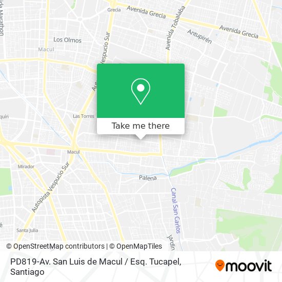 PD819-Av. San Luis de Macul / Esq. Tucapel map