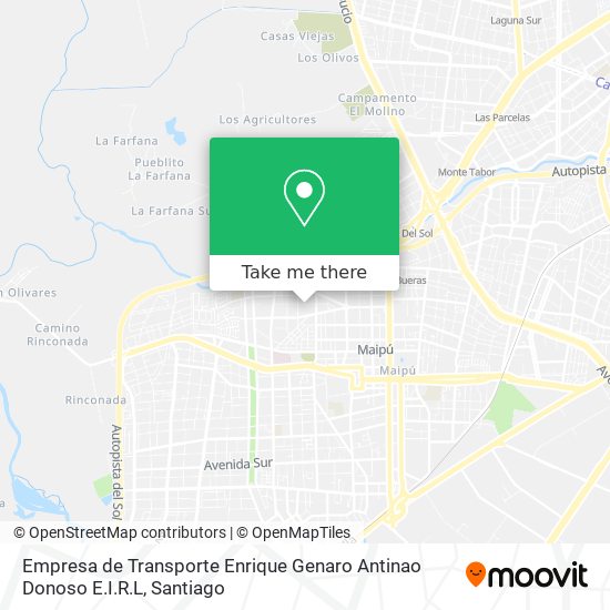 Empresa de Transporte Enrique Genaro Antinao Donoso E.I.R.L map