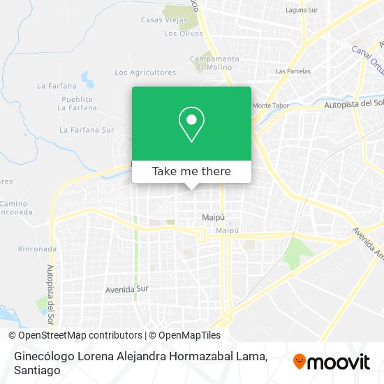 Mapa de Ginecólogo Lorena Alejandra Hormazabal Lama