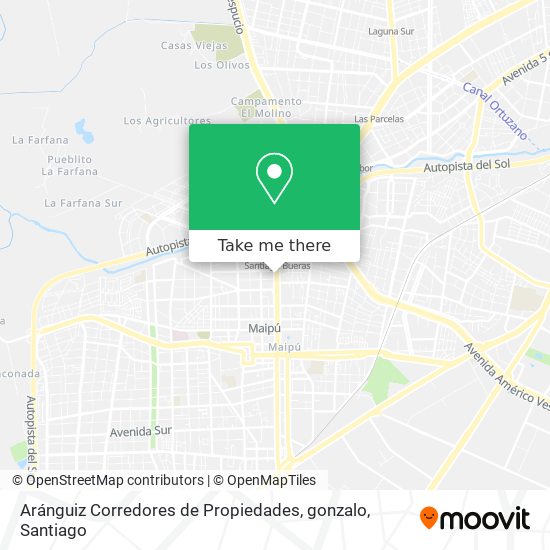 Mapa de Aránguiz Corredores de Propiedades, gonzalo