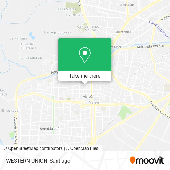 Mapa de WESTERN UNION