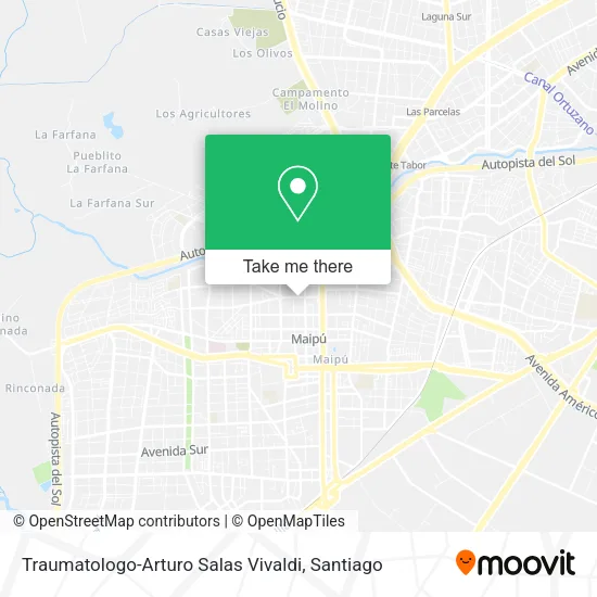 Traumatologo-Arturo Salas Vivaldi map