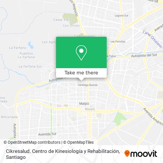 Mapa de Cikresalud. Centro de Kinesiología y Rehabilitación