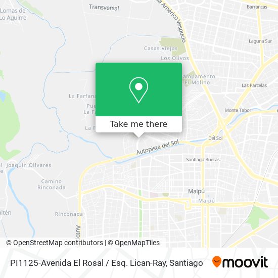 PI1125-Avenida El Rosal / Esq. Lican-Ray map