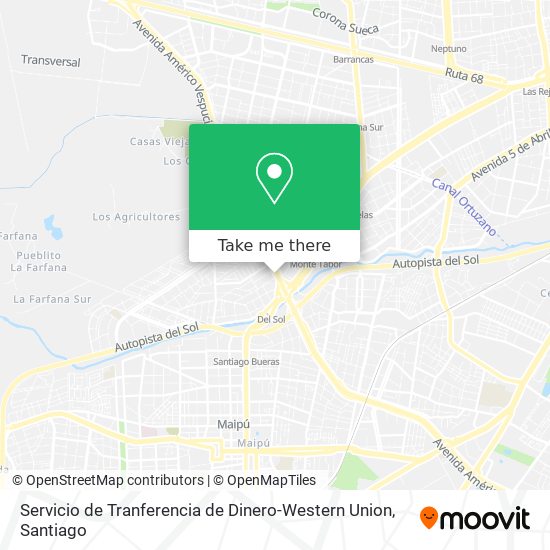 Servicio de Tranferencia de Dinero-Western Union map