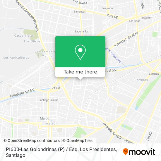 Mapa de PI600-Las Golondrinas (P) / Esq. Los Presidentes