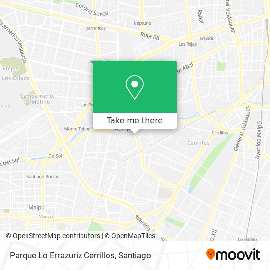 Parque Lo Errazuriz Cerrillos map