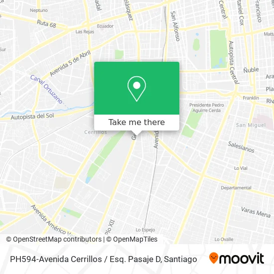PH594-Avenida Cerrillos / Esq. Pasaje D map