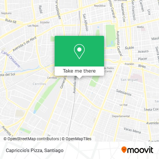 Capriccio's Pizza map