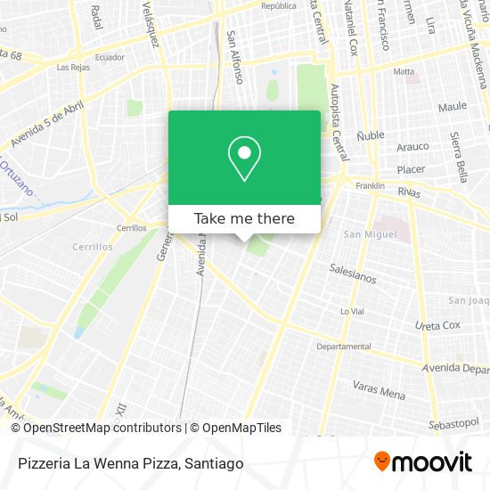 Mapa de Pizzeria La Wenna Pizza